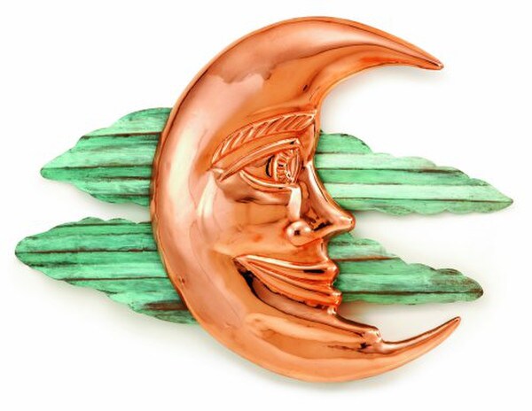 Moon Face Copper Wall Hanging Large